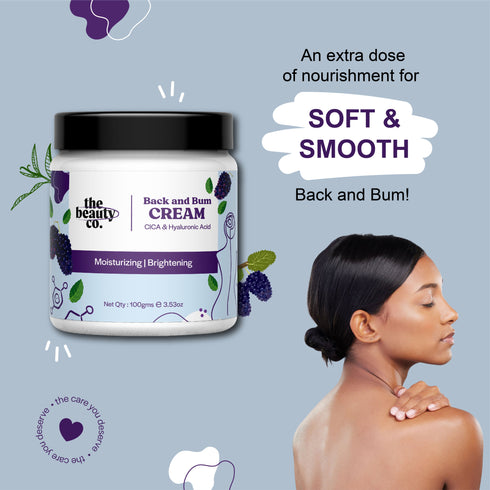 the beauty co Back and Bum Cream For Brightening and Acne Free Skin